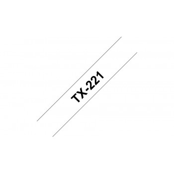 Brother TX-221 cinta para impresora de etiquetas Negro sobre blanco TX221