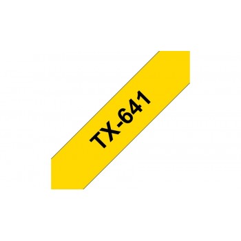 Brother TX-641 cinta para impresora de etiquetas Negro sobre amarillo TX641