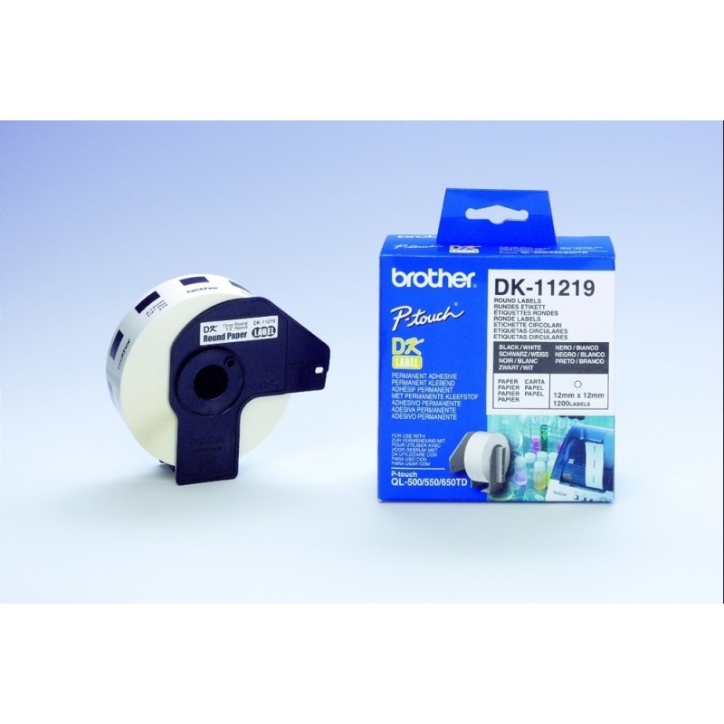 Brother DK-11219 Round Labels Blanco DK11219