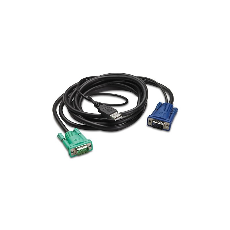 APC AP5821 cable para video, teclado y ratón (kvm) 1,8 m Negro