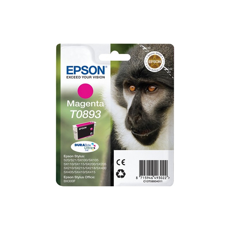 Epson Monkey Cartucho T0893 magenta Original C13T08934011