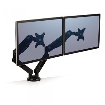 Fellowes 8042501, 18 kg, Monitor de ordenador, Abrazadera Atornillado, Negro, Aluminio, 850 mm