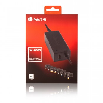 NGS W-45W, 110 - 240, 50 60, 45 W, 2,37 A, 19V,19.5V,20V,+5V, Interior