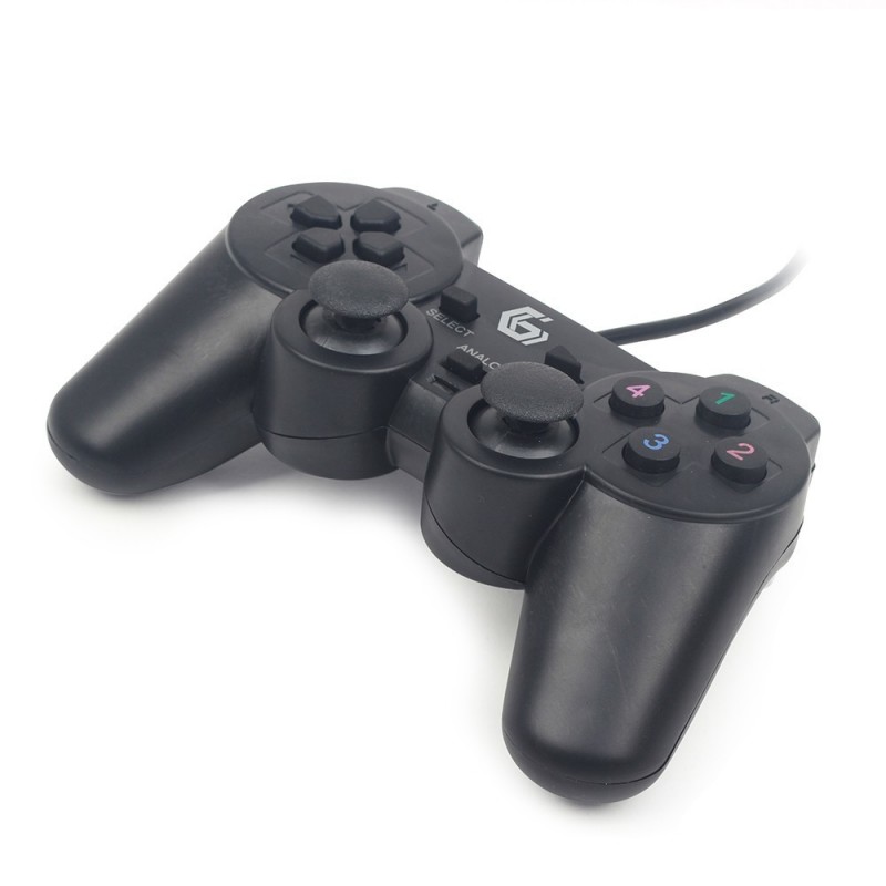 Gembird JPD-UDV-01, Gamepad, PC, Analógico Digital, D-pad, Alámbrico, USB 2.0