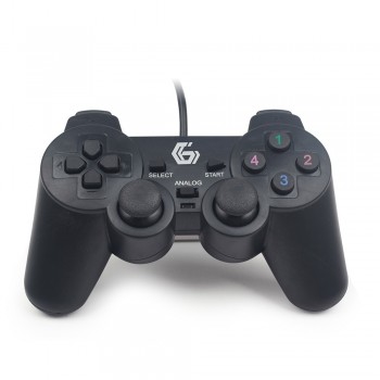 Gembird JPD-UDV-01, Gamepad, PC, Analógico Digital, D-pad, Alámbrico, USB 2.0