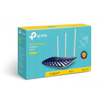 TP-LINK AC750 cableado 5 puertos RJ-45 10,100 Negro, Blanco ARCHER C20