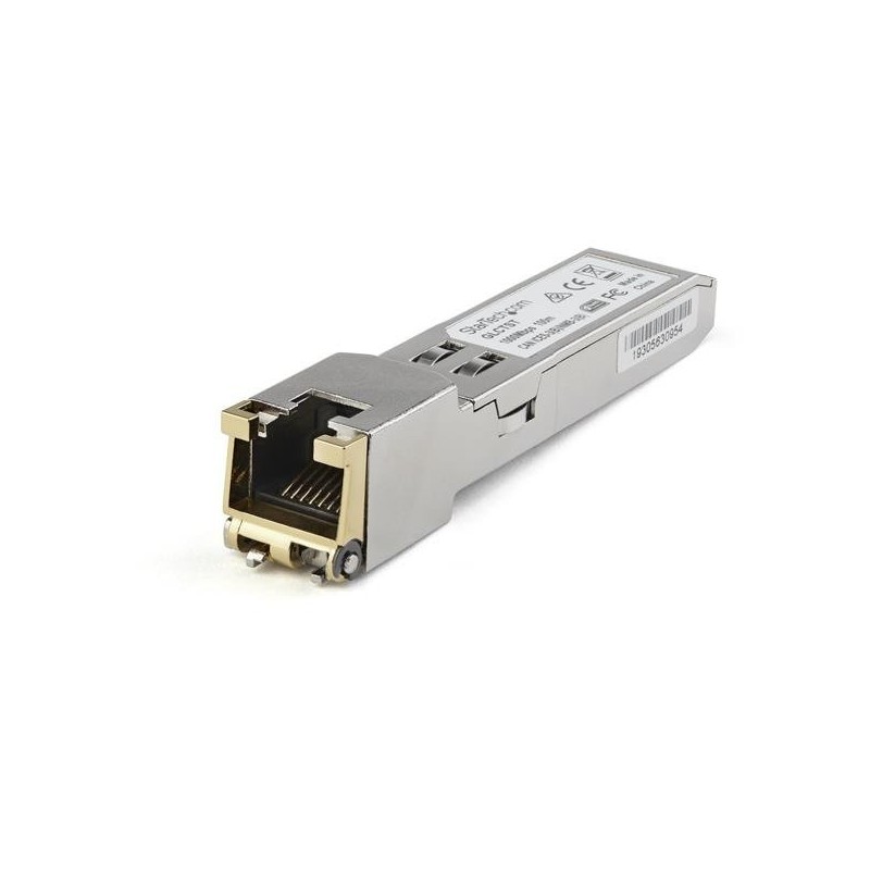 StarTech.com Módulo transceptor SFP compatible con el modelo SFP-1GE-FE-E-T de Juniper - 10 100 1000 SFP1GEFEETST