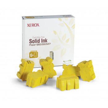 Xerox Tinta Sólida Genuina, Phaser 8860 8860MFP Yellow (6 Barras) 108R00748