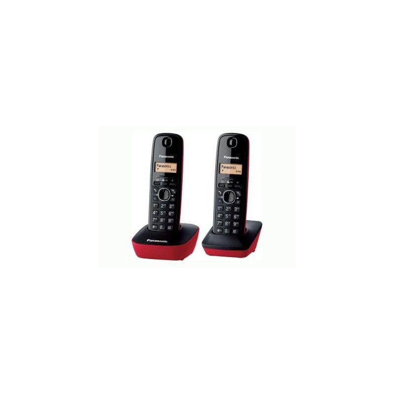 Panasonic KX-TG1612  DECT Negro, Rojo KX-TG1612SPR