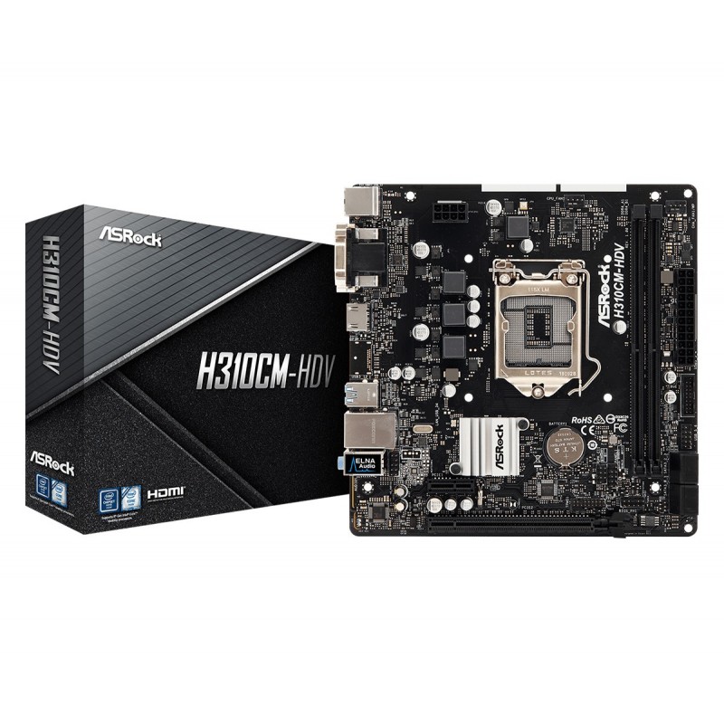 Asrock H310CM-HDV LGA 1151 (Zócalo H4) Micro ATX Intel® H310 90-MXB8J0-A0UAYZ