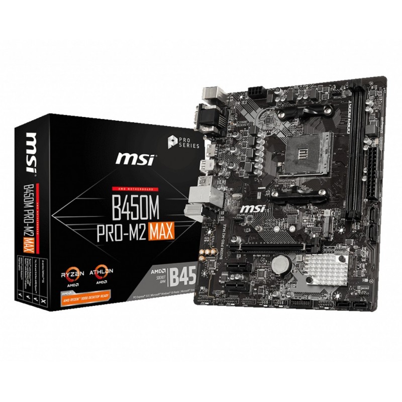 MSI B450M PRO-M2 MAX Zócalo AM4 Micro ATX AMD B450 911-7B84-024