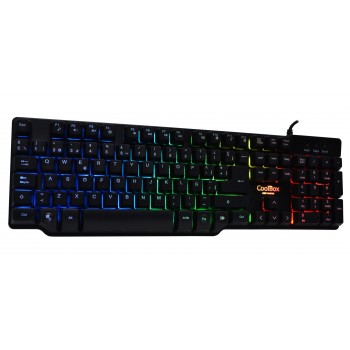 CoolBox DeepTeam V.2  - USB QWERTY Español Negro COO-DGKTR09