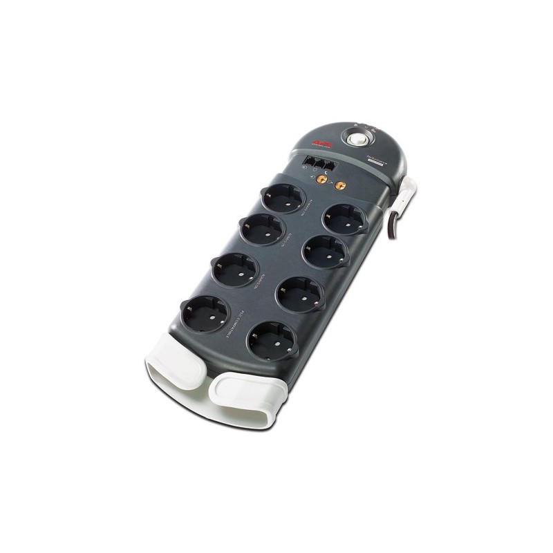 APC Performance SurgeArrest 8 Outlets w  Phone   Coax Protection 230V - AC 2,44 m Negro PL8VT3-DE