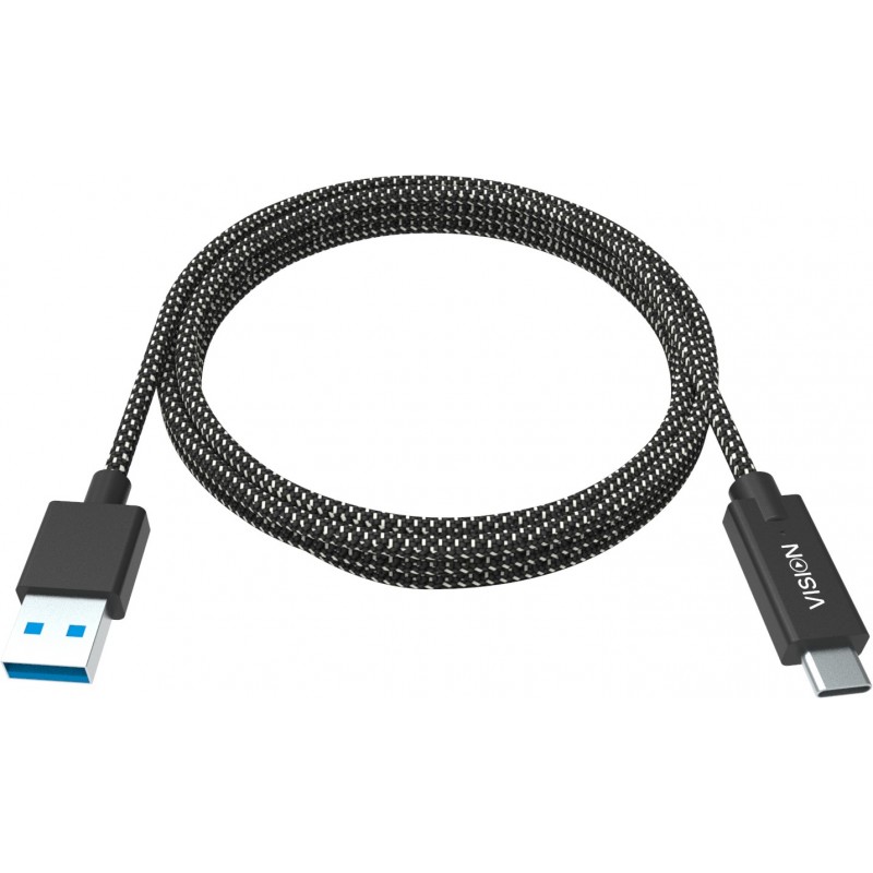 Vision TC-2MUSBCA-HQ cable USB 2 m 3.0 (3.1 Gen 1) USB A USB C Negro, Blanco TC 2MUSBCA HQ