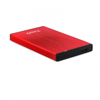 TooQ TQE-2527R - 2.5" Caja de disco duro (HDD) Negro, Rojo
