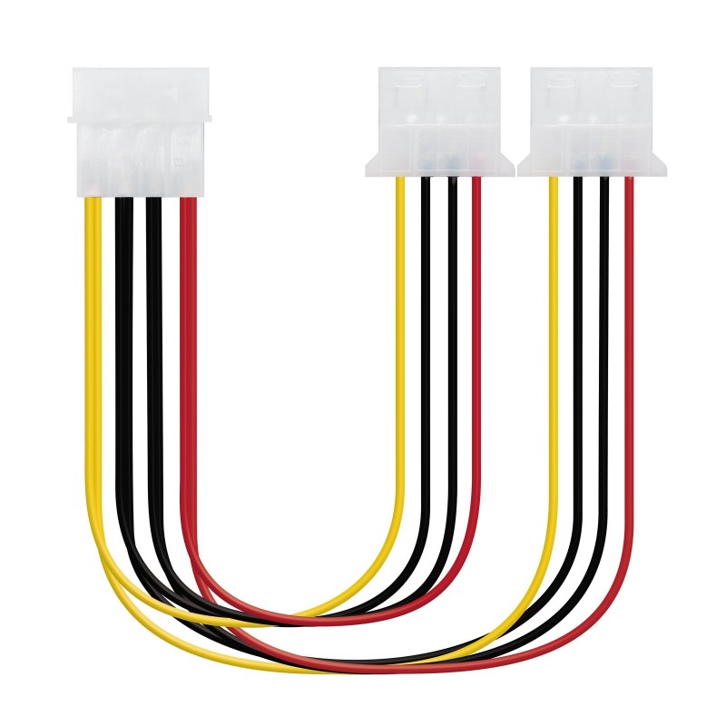 Nanocable CABLE ALIMENTACION MOLEX 5.25" M-2x5.25" H 20CM 10.19.0401