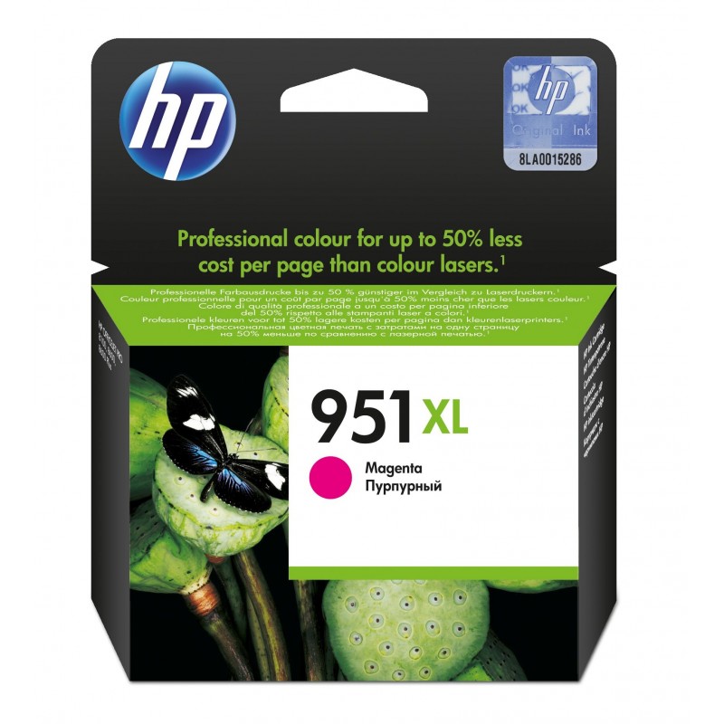 HP Cartucho de tinta original 951XL de alta capacidad magenta, HP, 951XL, Magenta, HP Officejet Pro  CN047AEBGY