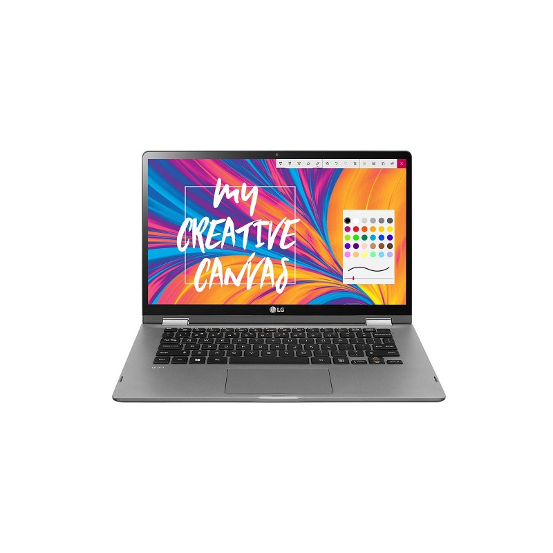 LG Gram 14T990-G.AA75B Gris, Plata - Híbrido (2-en-1) - 14" - 1920x1080 Táctil - Intel Core i7-8565U