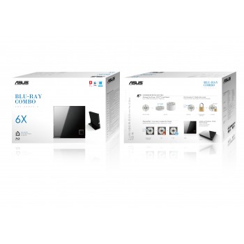 ASUS SBC-06D2X-U Negro Blu-Ray DVD Combo 90-DT00205-UA219KZ