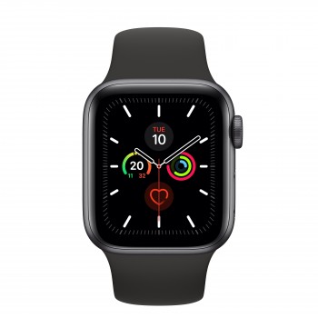 Apple Watch Series 5 GPS + Cellular 40mm - Gris Espacial con correa deportiva en Negro MWX32TY A