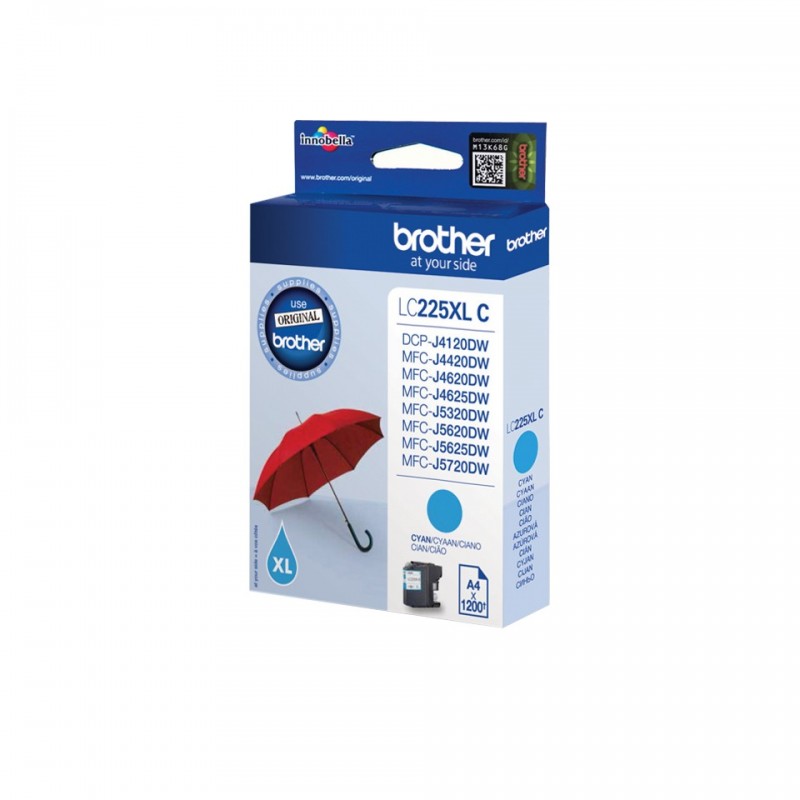 Brother LC-225XLC cartucho de tinta Original Cian LC225XLC