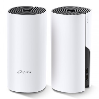 TP-LINK Deco M4(2-pack) - Doble banda (2,4 GHz   5 GHz) Gigabit Ethernet Negro, Blanco