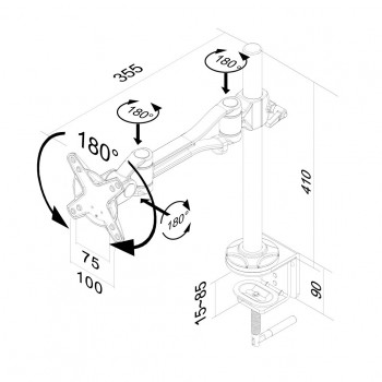 Newstar Soporte de escritorio para monitor FPMA-D1020