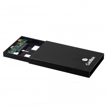CoolBox SlimChase 2512 2.5" Carcasa de disco duro SSD Negro COO-SCA-2512