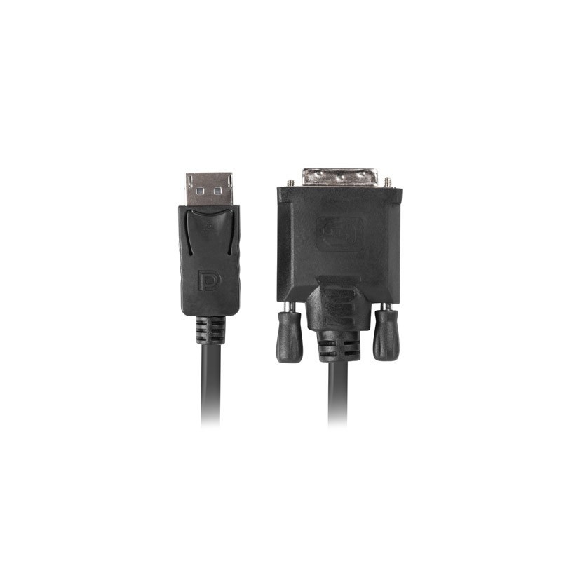 Lanberg CA-DPDV-10CU-0018-BK adaptador de cable DispalyPort DVI-D 24+1 Negro