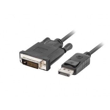 Lanberg CA-DPDV-10CU-0018-BK adaptador de cable DispalyPort DVI-D 24+1 Negro