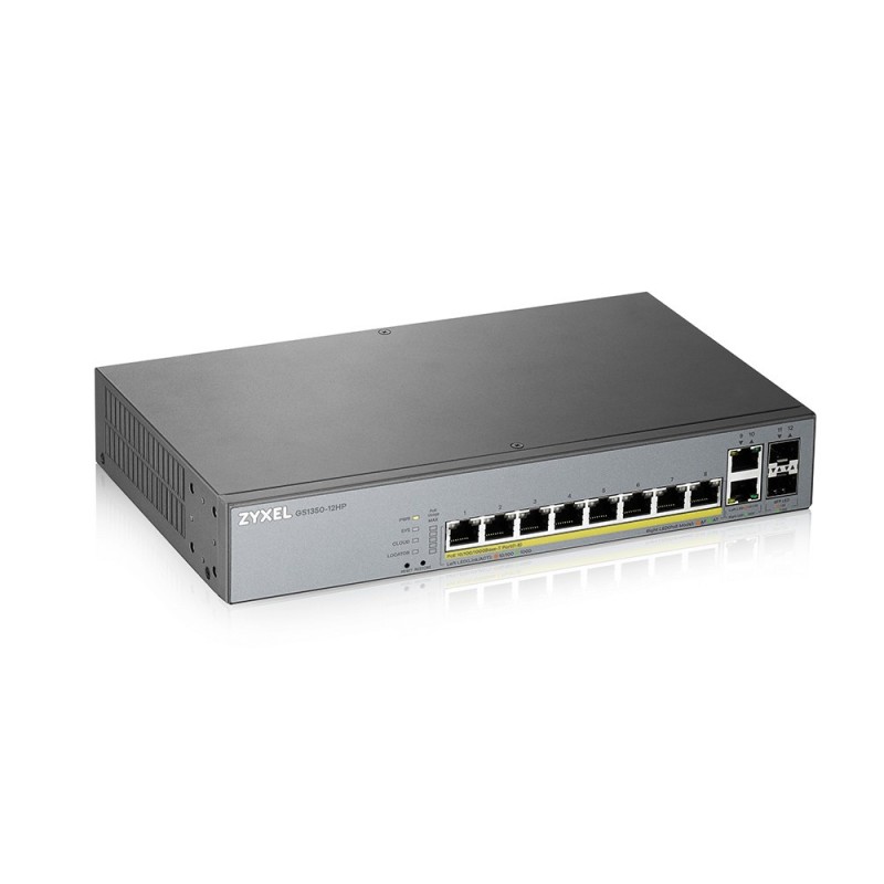 Zyxel GS1350-12HP-EU0101F switch Gestionado L2 Gigabit Ethernet (10 100 1000) Gris - PoE