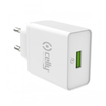 CELLY CARGADOR RED USB CARGA RAPIDA QC 18W BLANCO TCUSBQC30WH