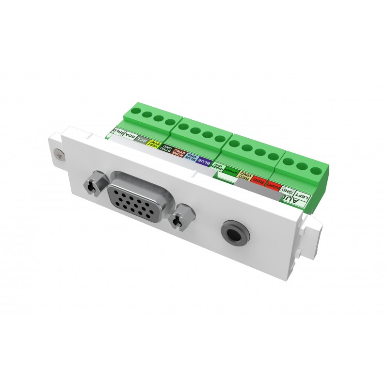 Vision TC3 VGAF3.5MM, VGA + 3,5 mm, Blanco, 64 mm, 38 mm, 21 mm
