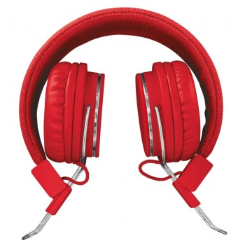 AURICULARES TRUST URBAN ZIVA RED - PLEGABLES - MICRÓFONO INTEGRADO - MANDO A DISTANCIA EN CABLE - DI 21822