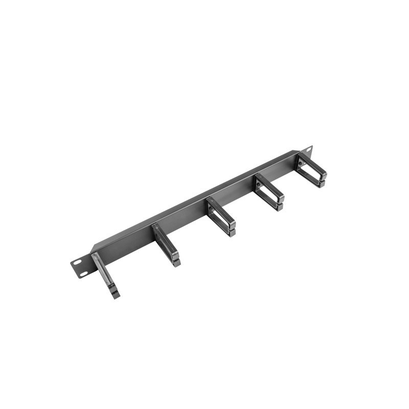 ORGANIZADOR DE CABLES LANBERG AK-1202-B - 19 48.26CM - 5 SOPORTES DE PLÁSTICO TIPO B - 1U - NEGRO