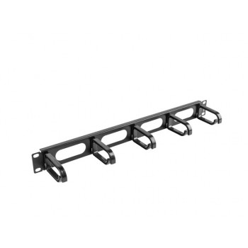 ORGANIZADOR DE CABLES LANBERG AK-1205-B - 19 48.26CM - PANEL 5 SOPORTES PLEGABLES DE PLÁSTICO TIPO 