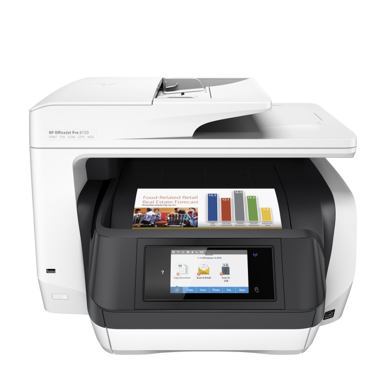(REACONDICIONADO) HP Officejet Pro 8720Multifunción tinta Color Wifi Fax Dúplex  D9L19AA80