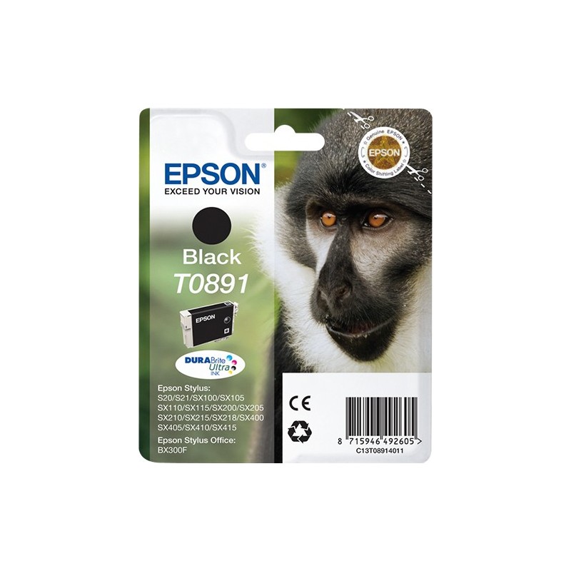 Epson Monkey Cartucho T0891 negro Original C13T08914011