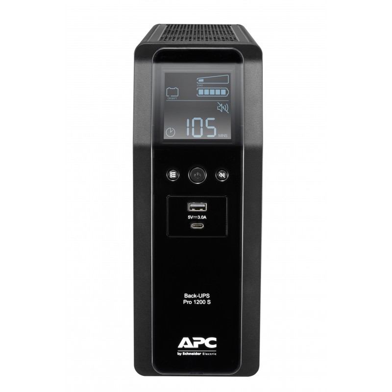 APC BACK UPS PRO BR 1200VA - UPS - Línea interactiva - 720W - 8 salidas AC BR1200SI