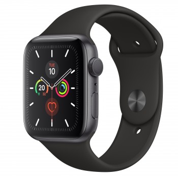 Apple Watch Series 5 GPS 44mm - Gris Espacial con correa deportiva en Negro MWVF2TY A