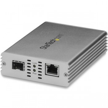 StarTech.com Conversor de Medios Ethernet de Fibra Óptica de 10Gb con Ranura SFP+ Abierta MCM10GSFP
