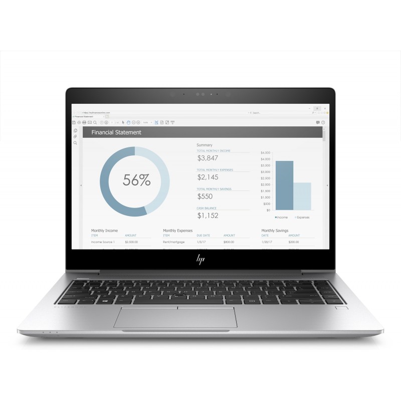 HP EliteBook 755 G5 Plata - 15.6" - 1920x1080 - AMD Ryzen 7 PRO - 16GB - 512GB SSD - Wi-Fi 5 - W10 P 5SQ94EAABE