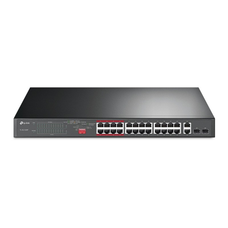 TP-LINK TL-SL1226P No administrado Fast Ethernet (10 100) Gris 1U Energía sobre Ethernet (PoE)