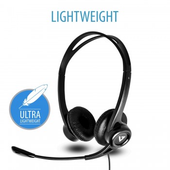 V7 Auriculares estéreo USB de Essentials con micrófono HU311-2EP