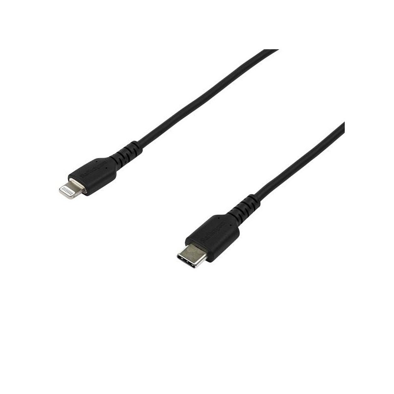 StarTech.com Cable de 2m Lightning a USB-C - Certificado MFI - Adaptador USB a Lightning - Negro RUSBCLTMM2MB