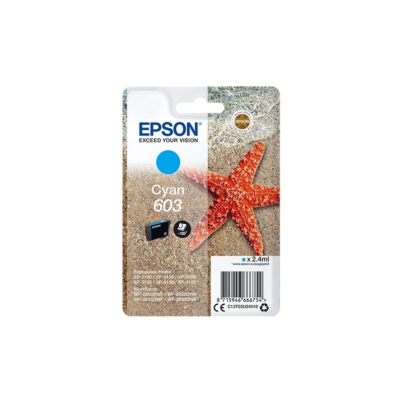 Epson 603 Cyan Original C13T03U24020
