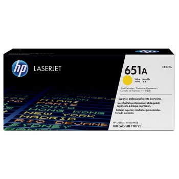 Cartucho de tóner original LaserJet HP 651A amarillo CE342A