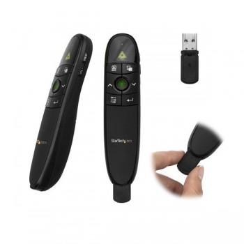 StarTech.com Mando a Distancia para Presentaciones Inalámbrico con Puntero Láser Verde - 27m PRESREMOTEG