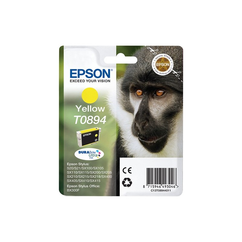 Epson Monkey Cartucho T0894 amarillo Original C13T08944011