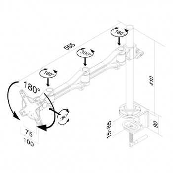 Newstar Soporte de escritorio para monitor FPMA-D1030
